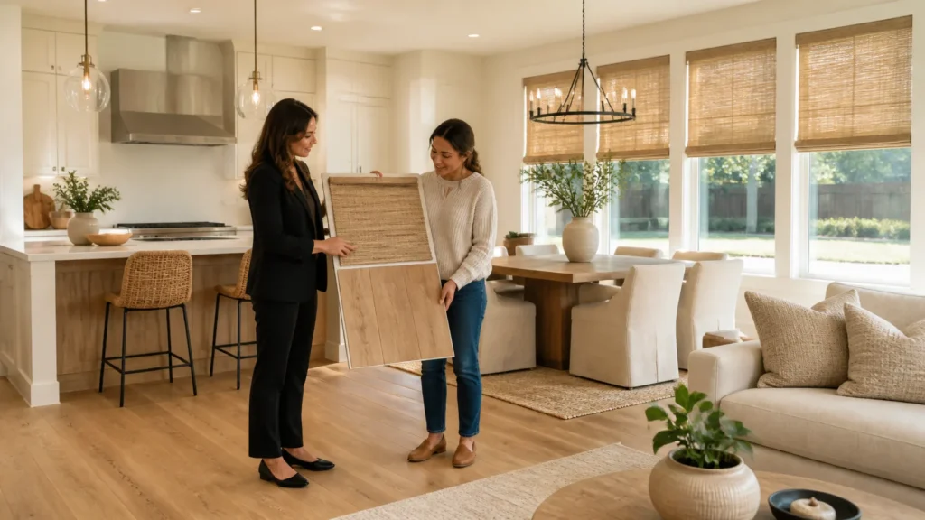 Matching Window Coverings and Flooring for Sugar Land Open-Concept Homes