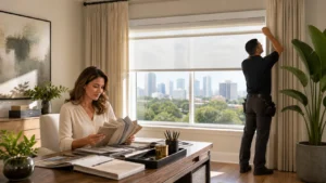 Transform Houston Home Offices with Custom Window Treatments
